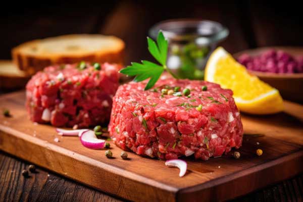 Beef Steak Tartare With Greenery
