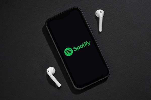 Smart Phone Screen Showing Spotify Logo
